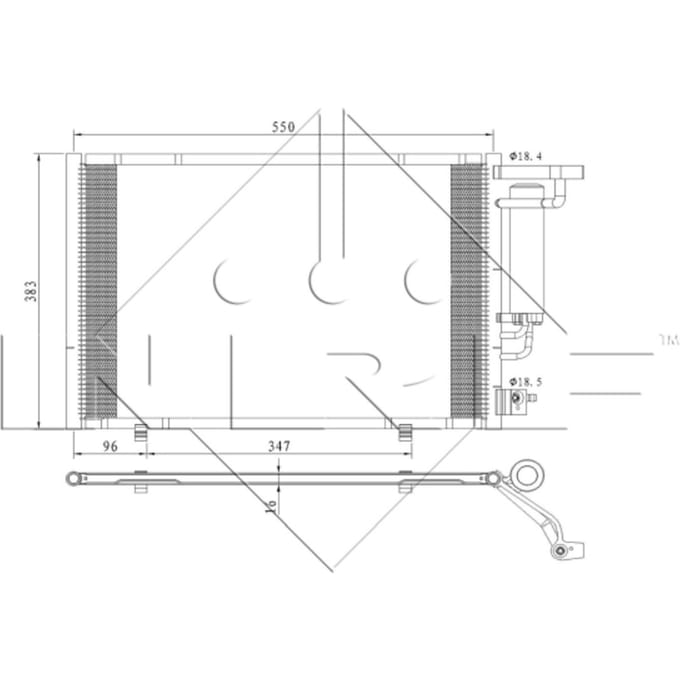 Condensor, airconditioning NRF 350396