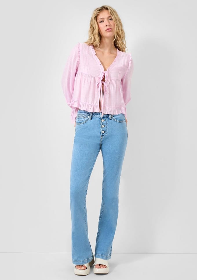 Hoge taille flare jeans voor dames QS Reena