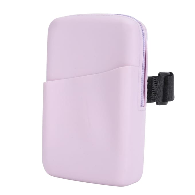 Siliconen Waterfles Tas Ritsvak Waterbestendig Verstelbare Antislip Riem Buitenkant white