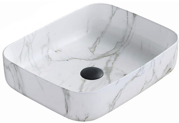 Mexen Carla opbouw waskom 50 x 39 cm, witte steen - 21555092