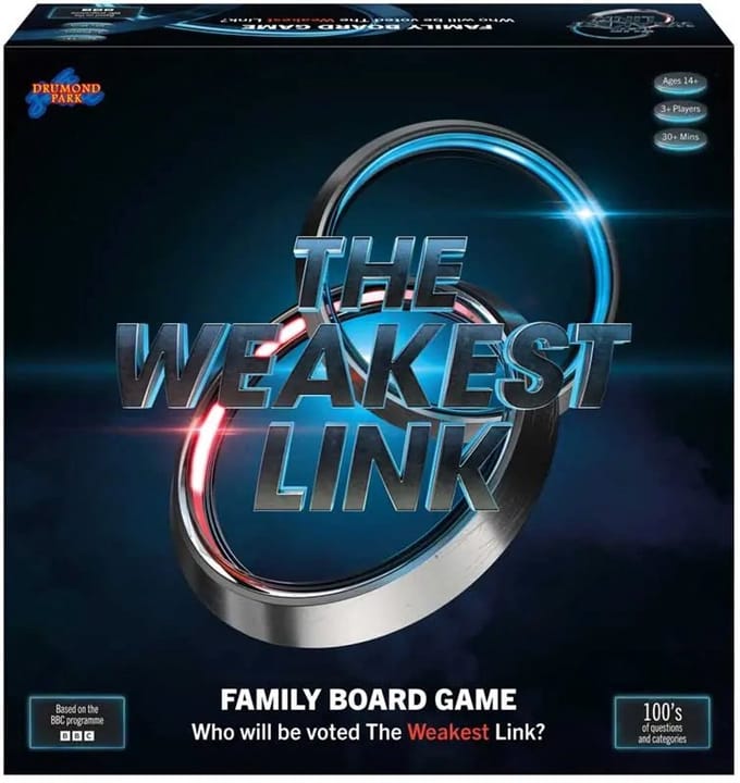 Tomy gezelschapsspel The Weakest Link educatief spel quiz.