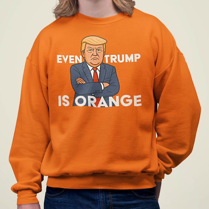 Oranje WK-EK Trui Even Trump Is Orange S