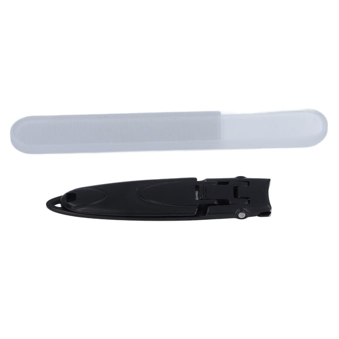Set Coupe-ongles Kit Professionnel avec Lime Prévient les Éclaboussures Acier Inoxydable Ultra Fin Portable