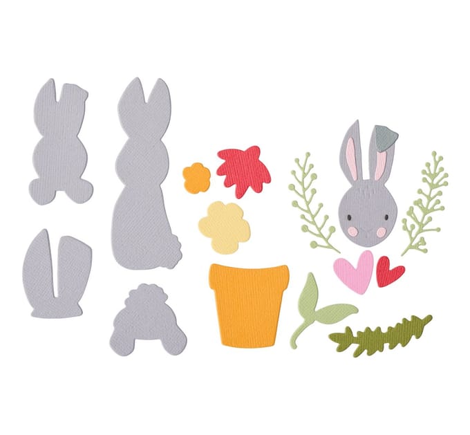 Sizzix Thinlits Ponssjabloon by Catherine Pooler - Bunny Bits & Blooms #2