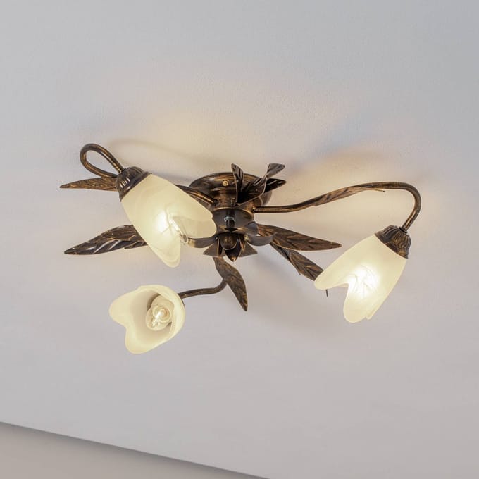ONLI Plafondlamp Sonia 3-lamps, brons
