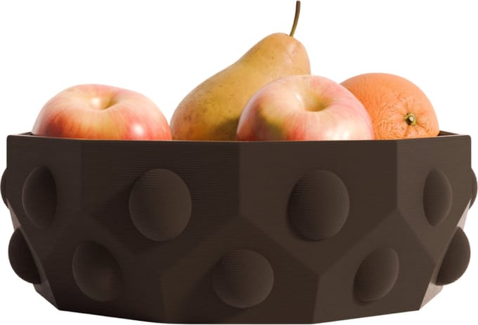 Fiastra® Numana - fruitschaal - zwart - 35 cm