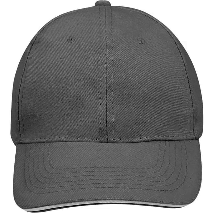 SOLS Buffalo 6 panel baseballpet (Donkergrijs massief)