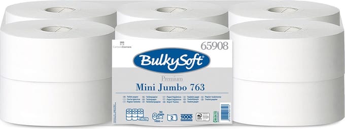 Bulkysoft mini jumbo premium toiletpapier cellulose 2 laags 170 meter