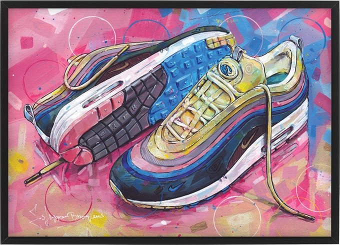 Sneaker print Sean Wotherspoon 43x30,6 cm (A3) *ingelijst & gesigneerd