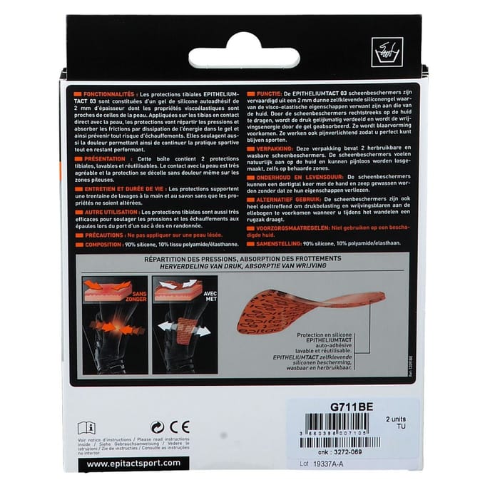 Epitact® Sport Scheenbeenbeschermers Drukverdeling 2 Verband(en)
