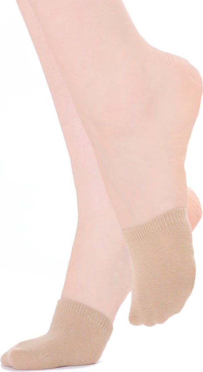 Topsocks teensokjes katoen - zandkleur -one size