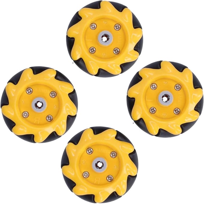 Dailygoods- Mecanum-wiel 48 Mm - Omnidirectioneel Robotwiel - Rubber/ABS - Speelgoedcomponenten - Schokbestendig - Soepele Loop
