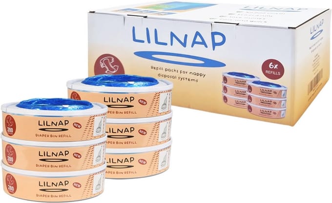 Navulcassette voor luieremmers - 6 stuks - Antibacteriële folie