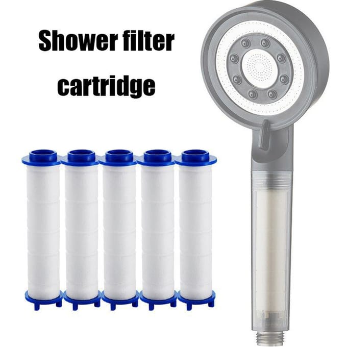 Filtre de Douche Universel Augmente la Pression de l'Eau Élimine les Impuretés Pour Pommes de Douche Standard Cartouche de Purification d'Eau (White,10PCS) blanc