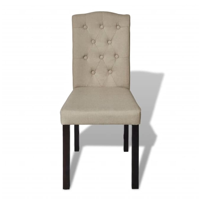 vidaXL - Eetkamerstoelen - 2 - st - stof - camel