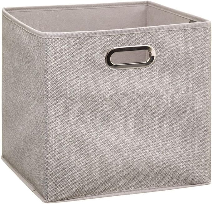 Vierkante Opbergdoos 31x31 cm Beige voor Thuis en Kantoor