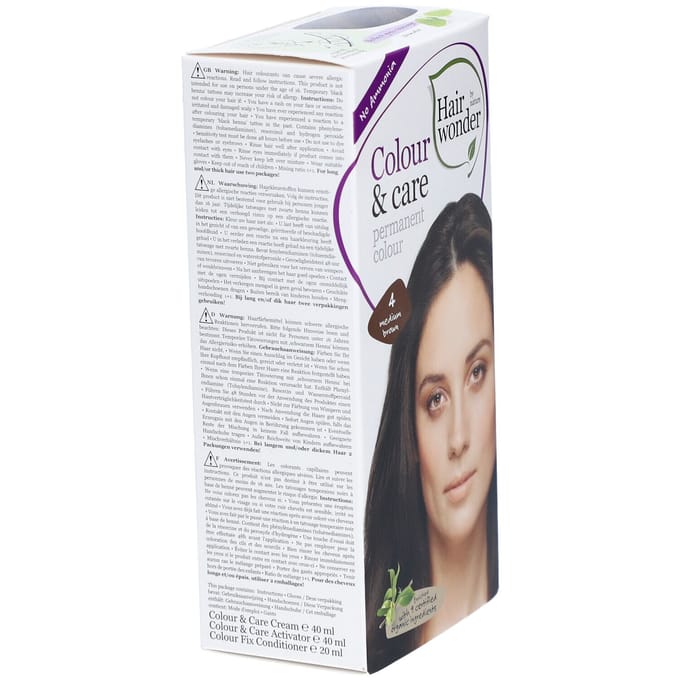 Hairwonder Colour & Care 4 - Medium Brownn - Haarverf