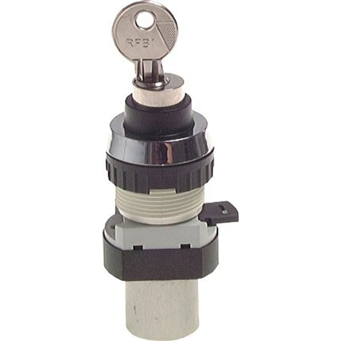 3/2 M5 Sleutelschakelaar Ventiel Zwart 0-12bar/0-168psi 30.5mm Airtec