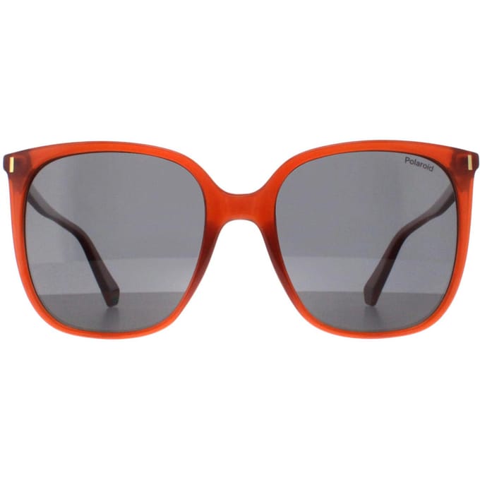 Polaroid Square Dames Oranje Grijs Gepolariseerd PLD 6218/S