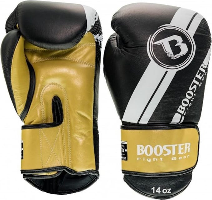Booster Pro Range Bokshandschoenen BGL V3 Zwart Wit Goud