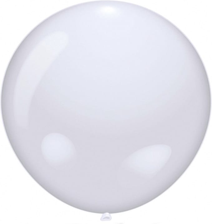 Mega ballon wit 90 cm diameter - Feestartikelen/versieringen - Bruiloft/deco