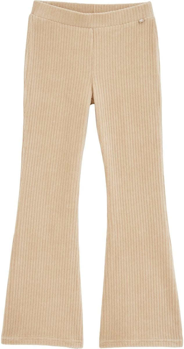 WE Fashion Meisjes velvet flared legging van ribstof