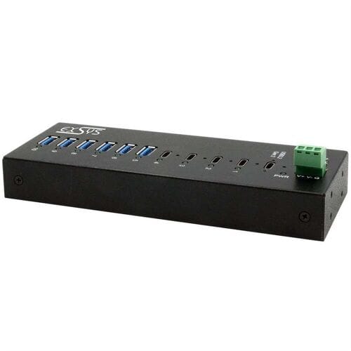 EXSYS EX-12280HMS 10-poorts USB 3.2 Gen 2 metalen HUB, met 4x USB C-aansluitingen 6x USB A-aansluitingen