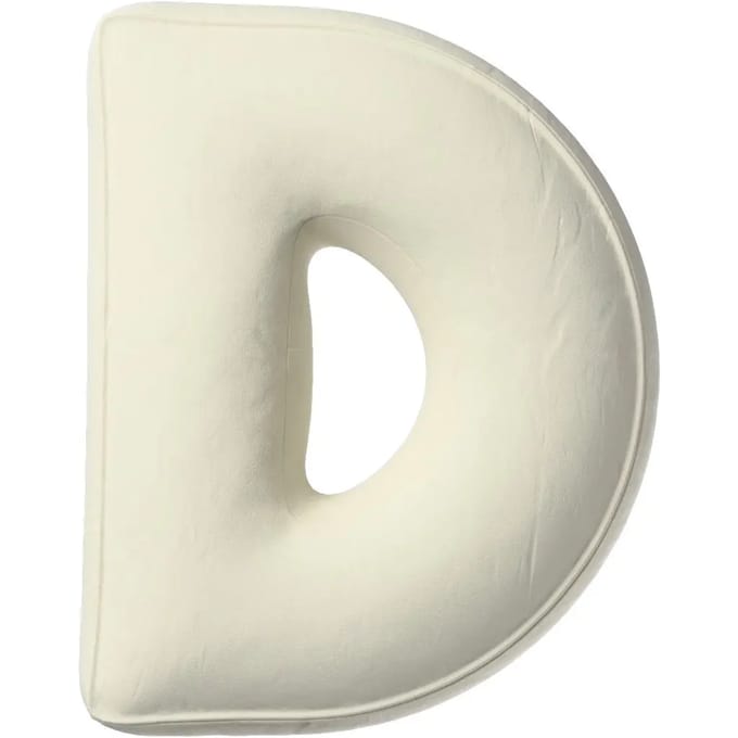 Kussen letter d Yellow Tipi Posh Velvet