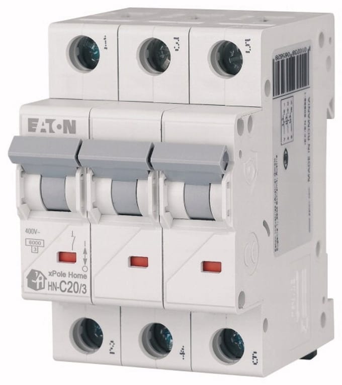 Eaton HN-C20 Serie - Stroomonderbreker - 3 Bogen - 20A - IP20