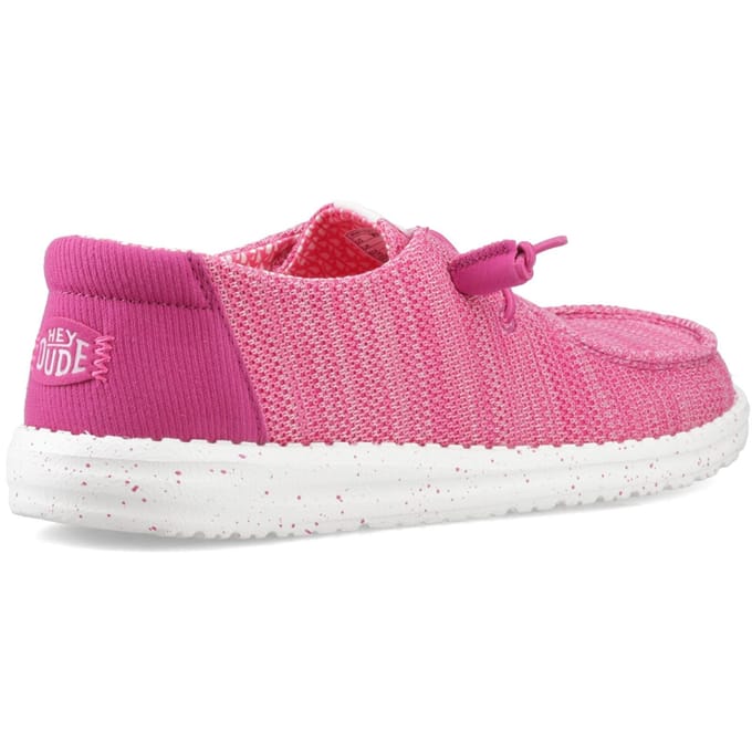 HEYDUDE - Wendy Stretch Sox Dames Instappers Fuchsia Pink - Maat 40