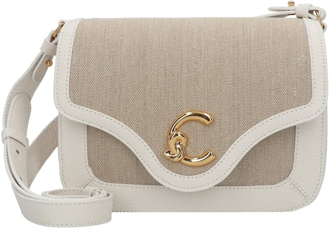 COCCINELLE Schoudertas C-Me Canvas Handbag Natural / Blanco Beige