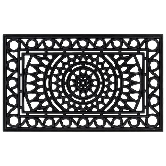 vidaXL - Deurmat - rechthoekig - 45x75 - cm - rubber