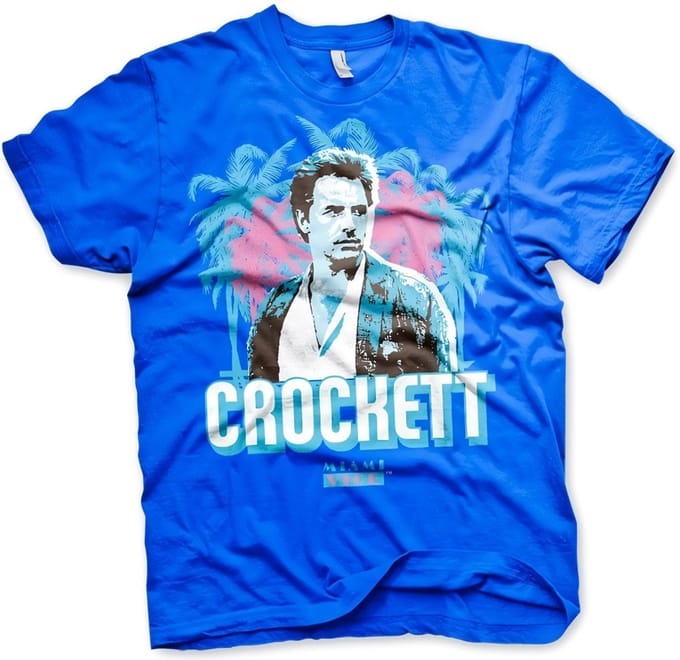 Miami Vice Crockett Palms T-shirt blauw