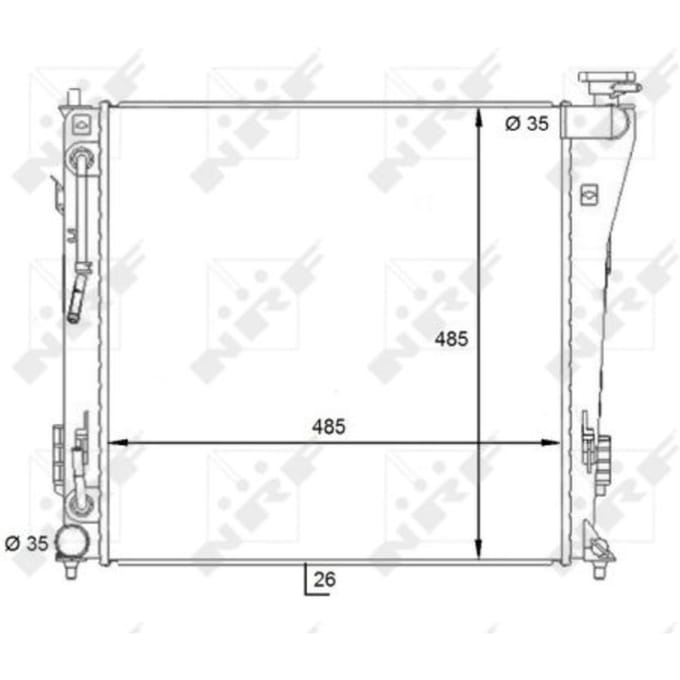 Radiator, motorkoeling NRF 59087