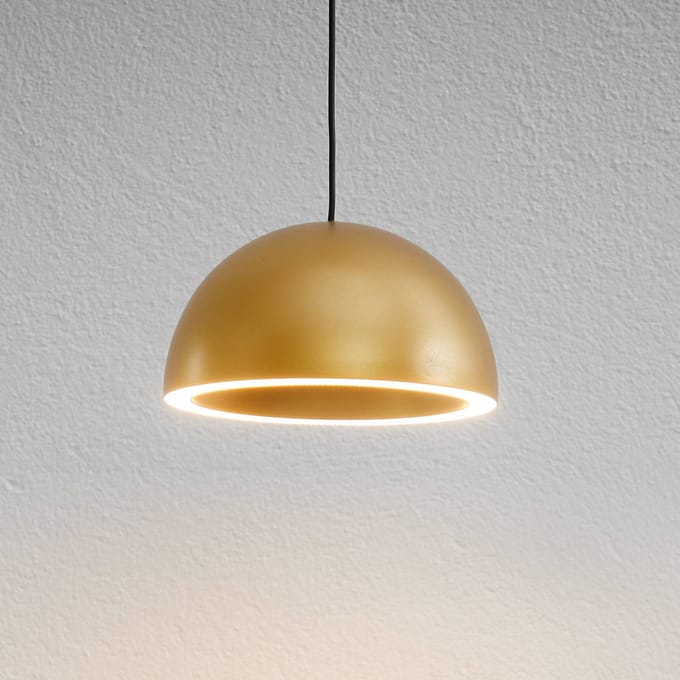 LOOM DESIGN LED hanglamp Curve goudkleurig aluminium Ø 14 cm