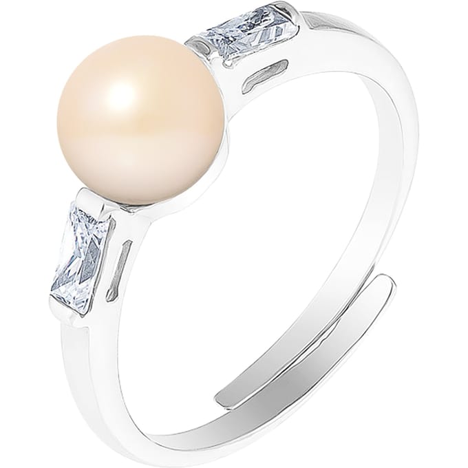 Roze cultuurparelring 6-7 mm verstelbare zirkoniumoxiden 925