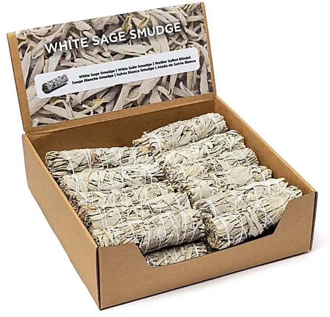 Smudge sticks - witte salie - white sage - 10cm - 24 stuks