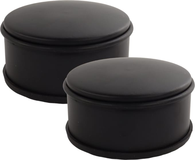 NORDIX Premium Deurstopper - Deurstoppers voor Binnen en Buiten - Deurstop - Deurbuffer - Set van 2 Stuks - 11x5.3cm - Mat Zwart - BASSO