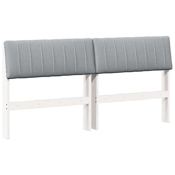 vidaXL Gestoffeerd hoofdbord Lichtgrijs 150 cm Massief grenenhout