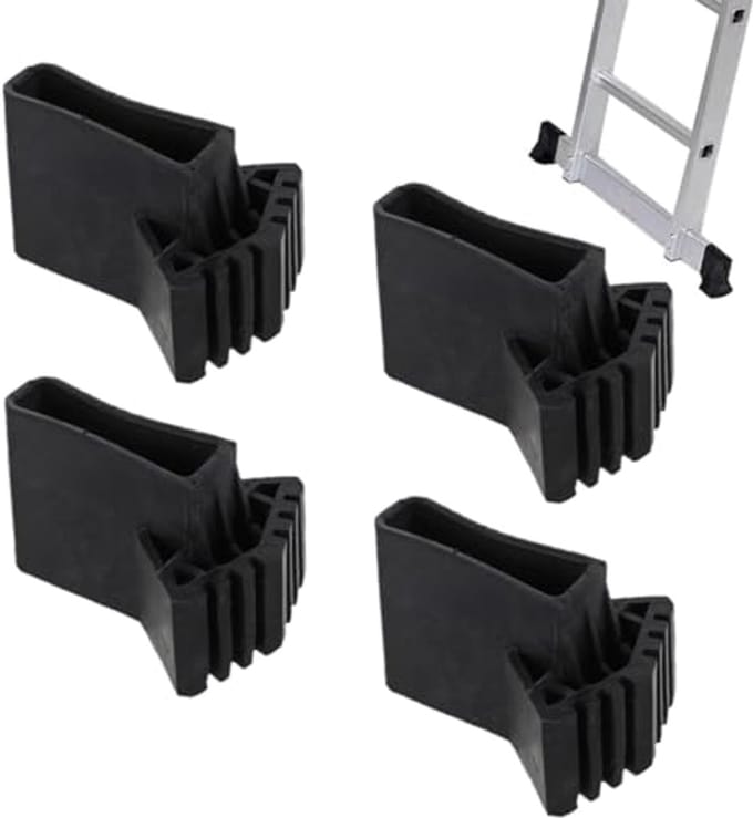 Antislip Laddervoethoezen - 4 Stuks Rubber Voetstabilisator voor Trapladders