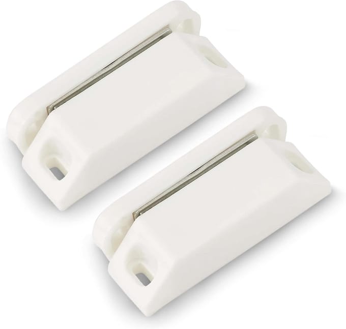 Magnetische Sluitingen - Deurvangers - Kasten Sluiten - Zware Uitvoering - Set van 2 - Wit