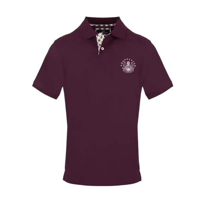 Aquascutum Heren Logo Poloshirt (Rood)