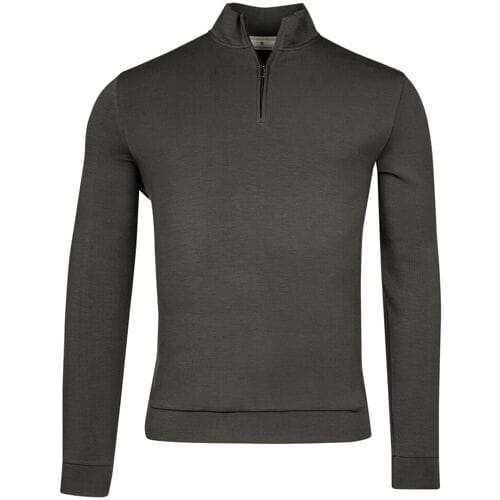 Thomas Maine Trui Sweatshirt Half Zip Doubleface Non Brushed Donker Grijs / male
