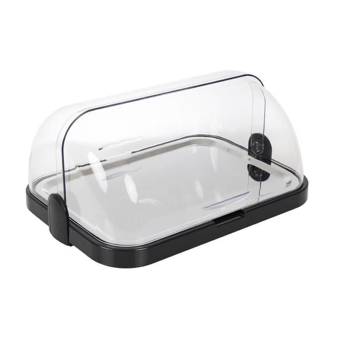 APS Buffetvitrine - 4-delige Vitrine met Rol Deksel - Inclusief Koelelementen - Voor Buffet - Zwart