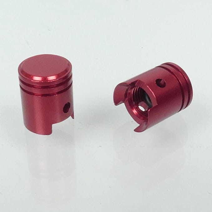 Ventieldop Bike It Piston aluminium geanodiseerd rood voor motor auto quad Nieuw