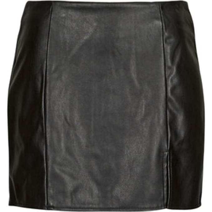 Only  Korte rokken ONLLENI FAUX LEATHER SLIT SKIRT PNT