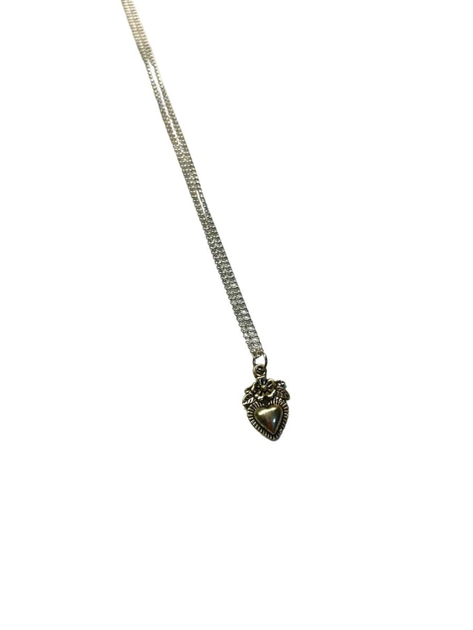 2 Love it Hartbloem - Ketting - 45 tot 50 cm - Zilverkleurig