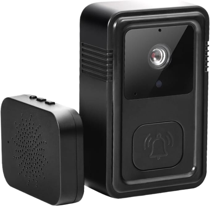 Deurbelcamera - Slimme camera - Thuisbeveiliging - Bidirectionele audio - 178 cm - Zwart