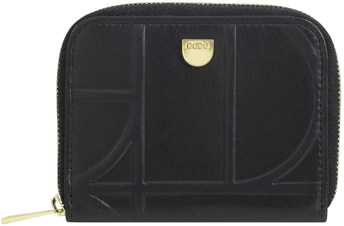 DuDu Up Portemonnee Leer 10 cm - Dames - Horizontaal - black-nude