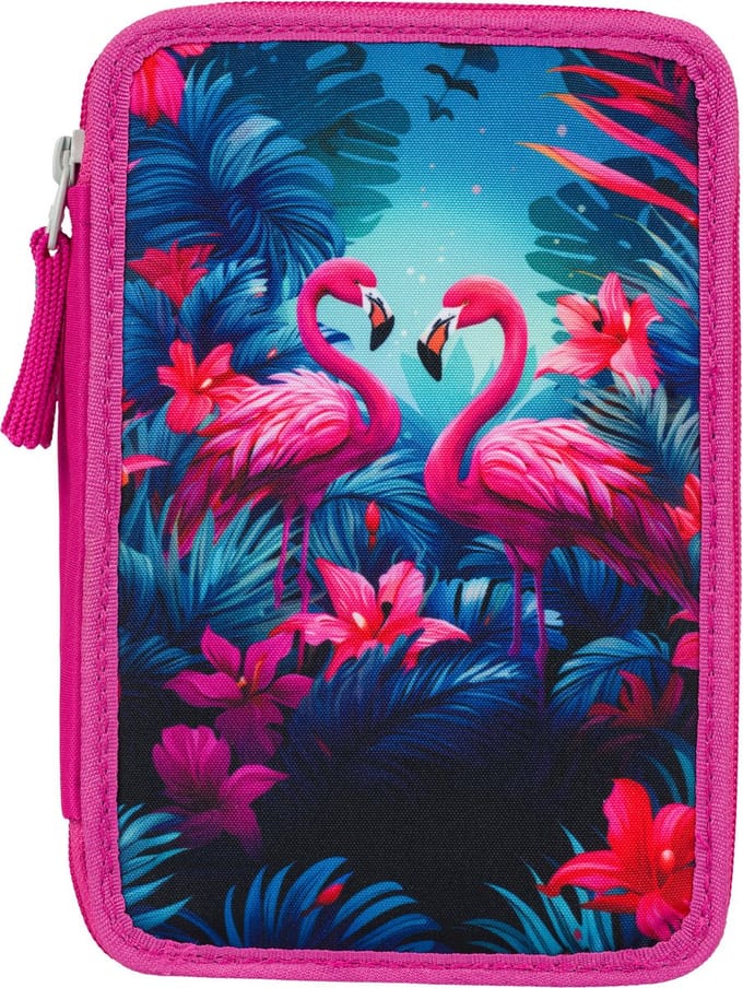 Baagl Luxe Etui - Pennenzak Flamingo 3-ritsen